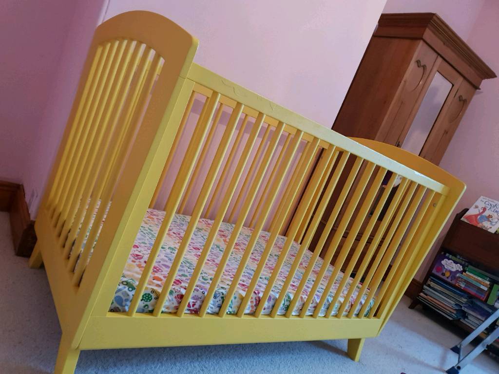 yellow cot bed